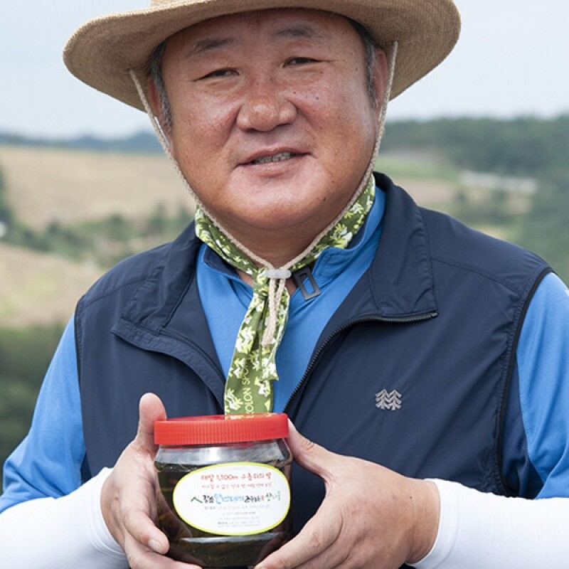 강릉팜,강릉 안반데기 무농약 장아찌 산마늘 400g + 눈개승마 400g