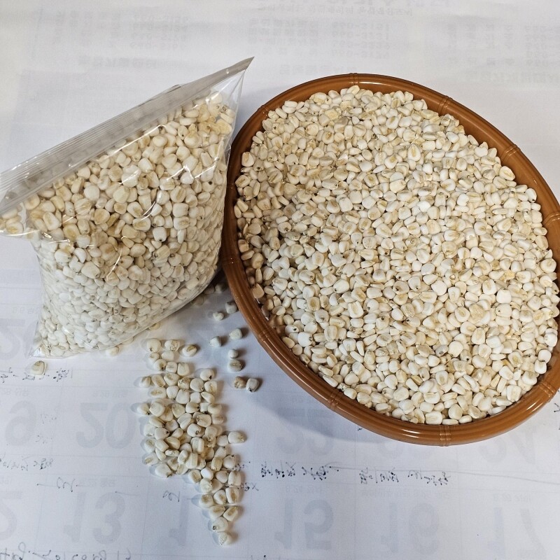 강릉팜,[부연] 강원도 강릉 25년산 찰옥수수쌀 국산 1kg 5kg 거피 깐옥수수알 옥수수범벅 껍질깐 옥수수알갱이