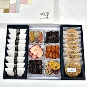 G-MIDAM 강릉미담 (강릉팜 미담종합 26-육포&정과셑)▶무료배송◀콩고물도라지정과 생강,금귤,연근정과 생강청,오곡칩품위있는 명절선물 무보님 은사님 사돈