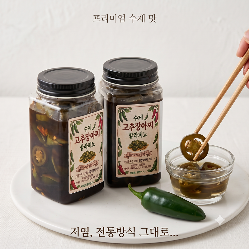 강릉팜,G-MIDAM 강릉미담 저염고추장아찌(할라피뇨)